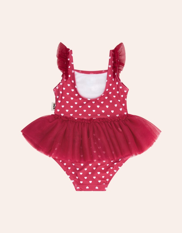 Huxbaby - I Heart You Polka Dot Tulle Swimsuit - ICONIC EXCLUSIVE - Babies-Kids