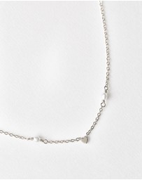 SAINT VALENTINE - Heart & Pearl Necklace - Silver