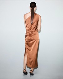 M.N.G - Asymmetrical Satin Dress
