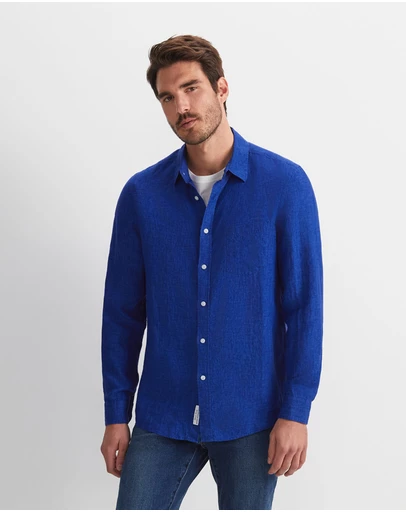 Sportscraft - Linen Long Sleeve Delave Shirt