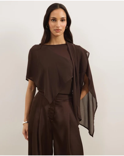 Atmos&Here - Dylan Chiffon Scarf Top