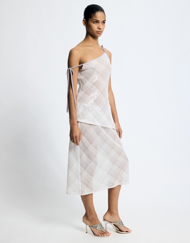 Lover - Venus Sequin Check Skirt