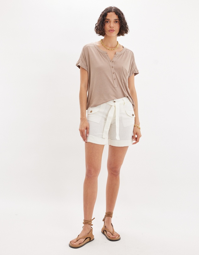 Amelius - Enid Three Quarter Button Tee