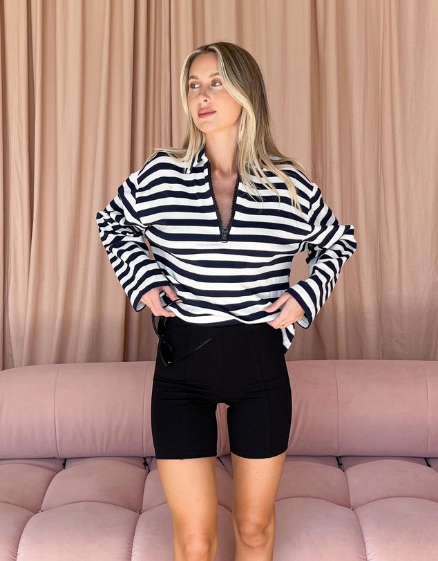 Dazie - Get In Line Stripe Long Sleeve Tee