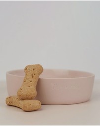Lilly + Dash - Dog Eat and Drink Set – 2 Bowls + Lick Insert + Wave Placemat Set