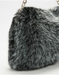 Lindsay Nicholas New York - Arlo Faux Fur Bag in Storm
