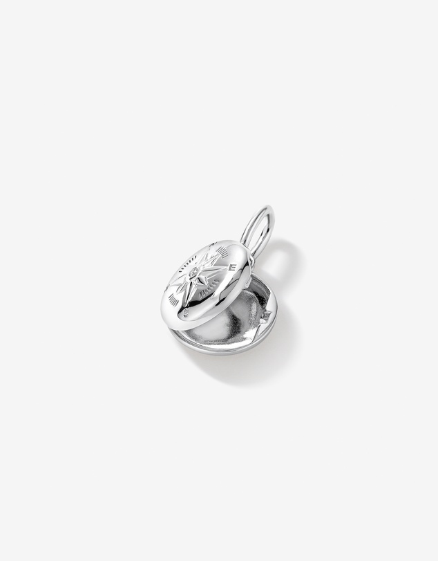 Michael Hill - Diamond Accent Round Compass Pendant in Sterling Silver