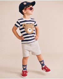 Huxbaby - Furry Huxbear Stripe Tee - Babies-Kids