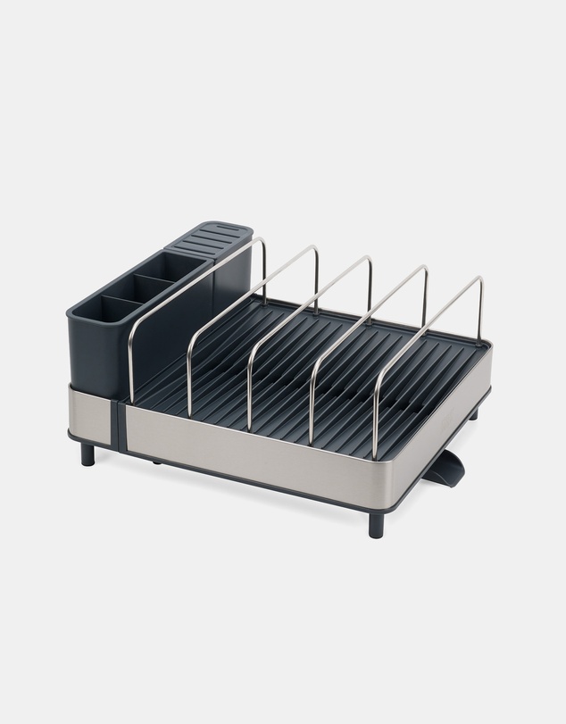 Joseph Joseph - Extend™ Max Steel High-Capacity Expanding Cookware Dish Rack with Draining Spout