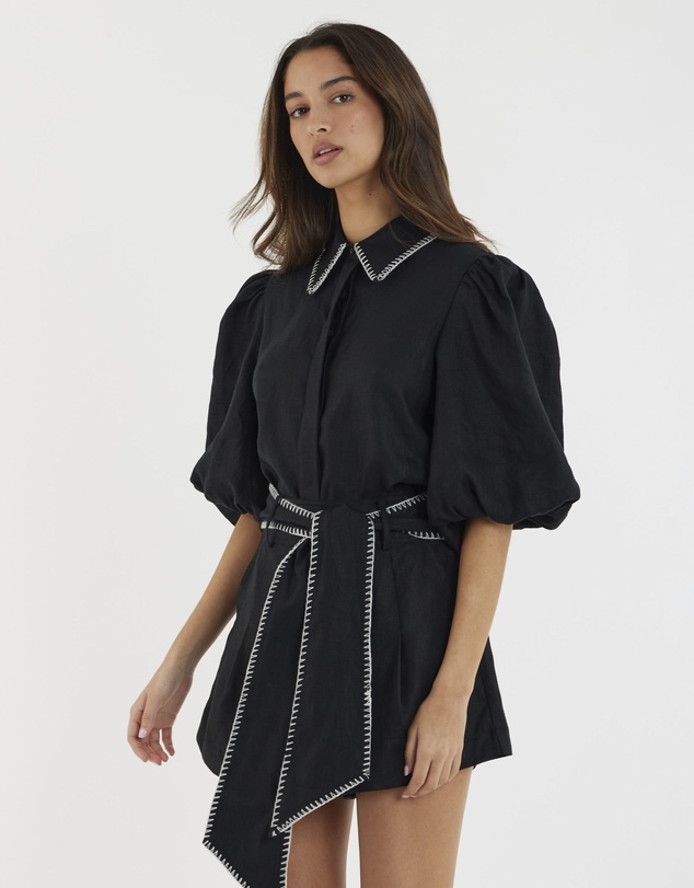 Amelius - Chloe Stitch Detail Linen Shirt