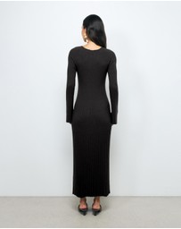 AERE - Indi Accordian Pleated Organic Knit Dress