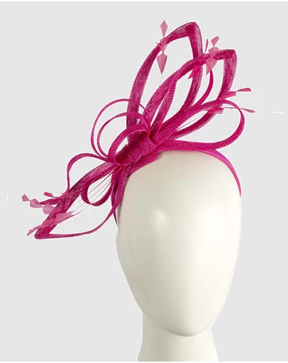 Max Alexander - Fuchsia Sinamay Loops Fascinator