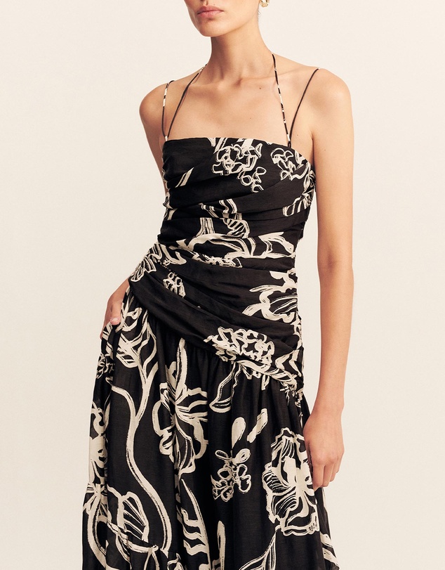 Shona Joy - Lila Double Strap Tiered Maxi Dress
