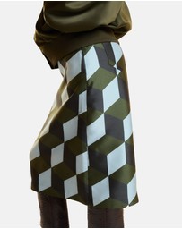 Cynthia Rowley - Silk Wool Midi Skirt