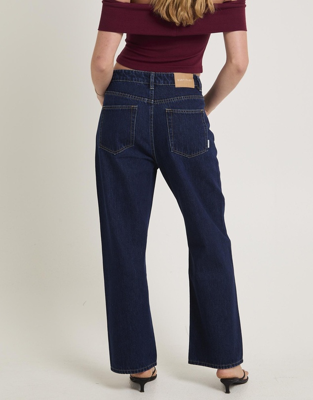 Subtitled - Alexa Mid Rise Denim Jeans Petite Relaxed