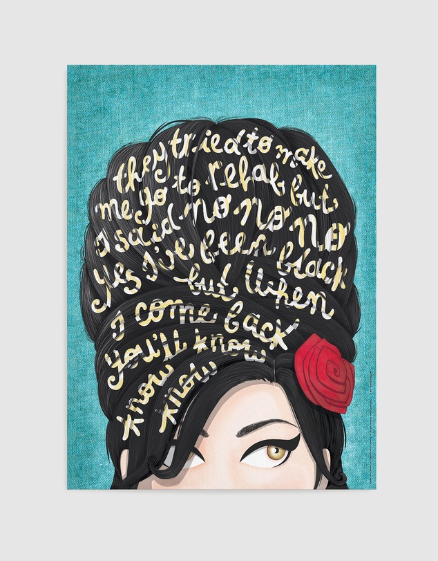 Olive et Oriel - Amy Winehouse Rehab Art Print