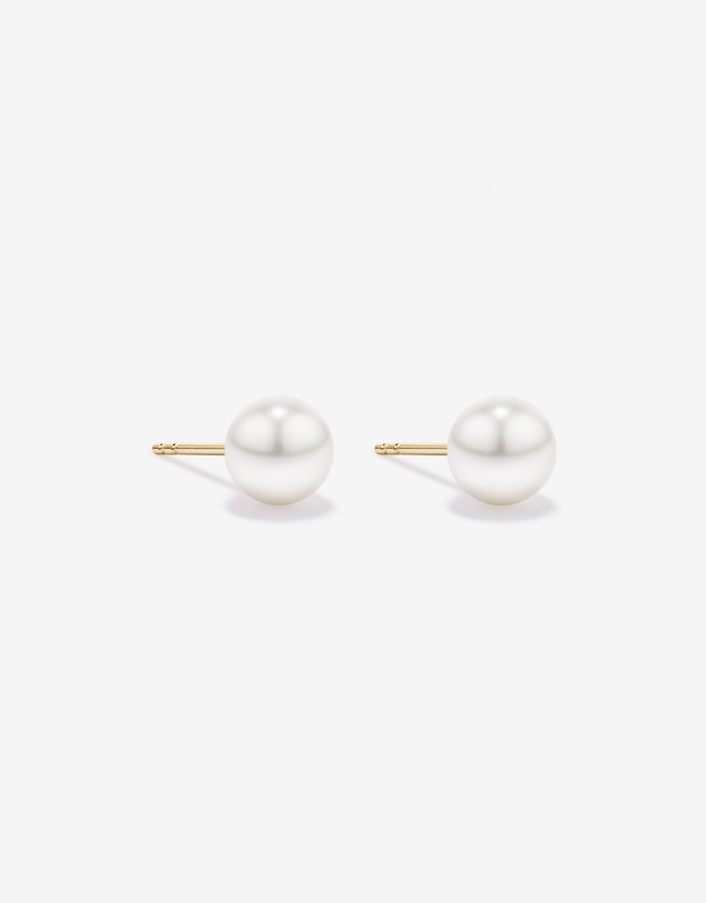 Michael Hill - 7–7.5mm Akoya Cultured South Sea Pearl Stud Earrings in 10kt Yellow Gold