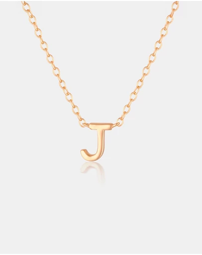 The Silver Collective - Children's A-Z Letter Necklace - J