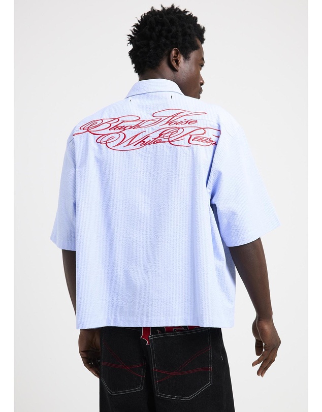 Black Noise White Rain - Cloud Static Short Sleeve Shirt