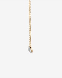 Michael Hill - Mini Puff Heart Necklace with .12TW of Diamonds in 10kt Yellow Gold and Rhodium
