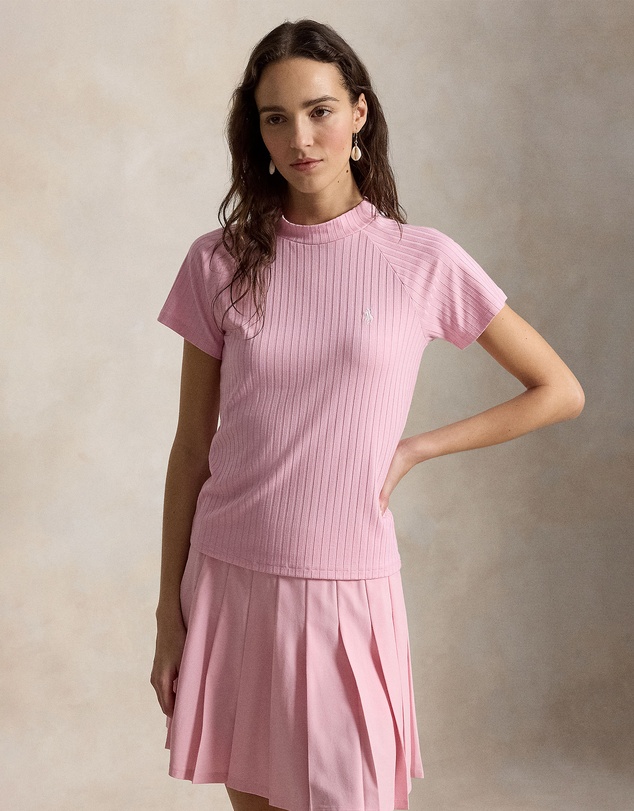 Polo Ralph Lauren - Ribbed Stretch-Blend Mockneck Polo