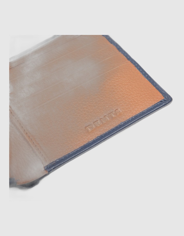 DENTS - Slim Two-Tone Pebble Grain Leather Bifold Wallet with RFID Blocking