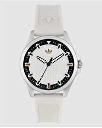 adidas Originals - Originals Iconic One 40mm Steel White Silicone Watch