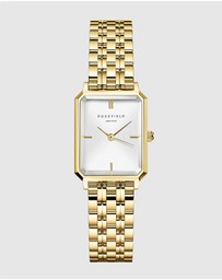 Rosefield - The Octagon XS - Gold Tone Watch and Playful Crystals Necklace Set