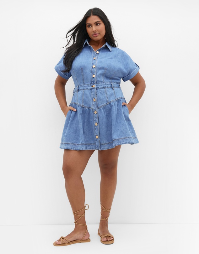 City Chic - Ari Denim Mini Dress