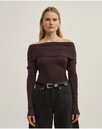 Witchery - Off Shoulder Long-sleeve Top
