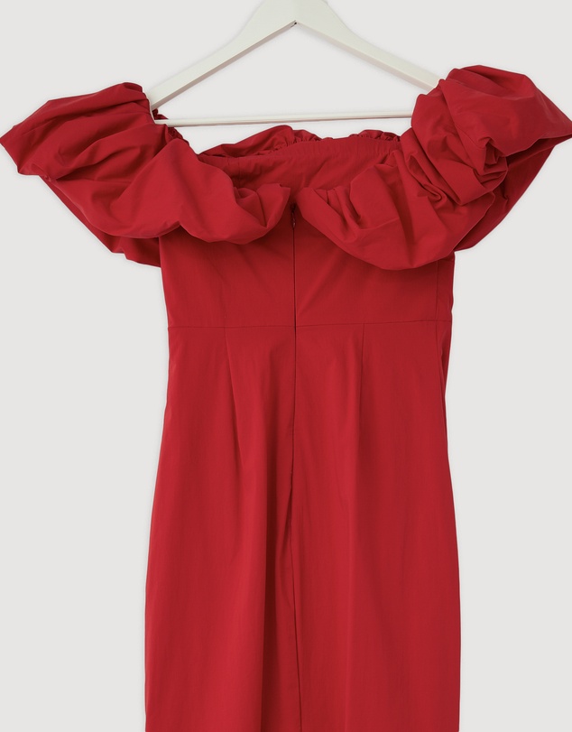 Revibe - Repaired Shona Joy Campbell Off Shoulder Bubble Maxi Dress - AU 8