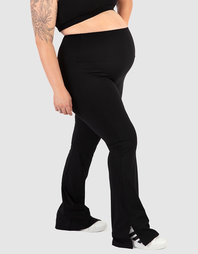 B Free Intimate Apparel - Maternity Flare Leggings | High Waisted & Pet Hair Resistant