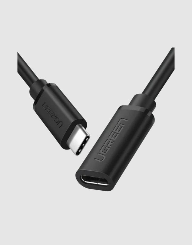 Ugreen - UGreen USB-C 3.1 Extension Cable 0.5m Black Fast Charging 4K Video Support