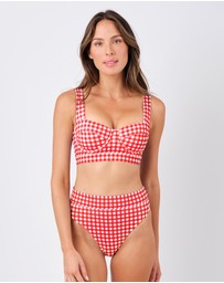 UNE PIECE - High-Cut High-Waisted Bikini Bottom
