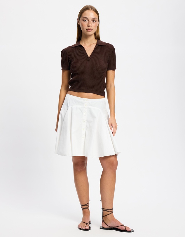 Polo Ralph Lauren - Button-Front Panelled Cotton Skirt