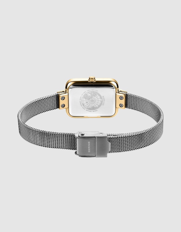 Bering - Petite Square 35mm Silver Watch