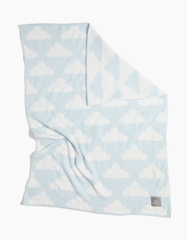 Living Textiles - Chenille Blanket - Blue Clouds