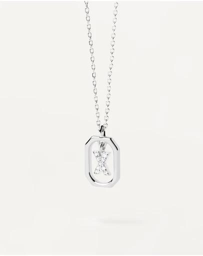 PDPAOLA - Mini Letter X Silver Necklace