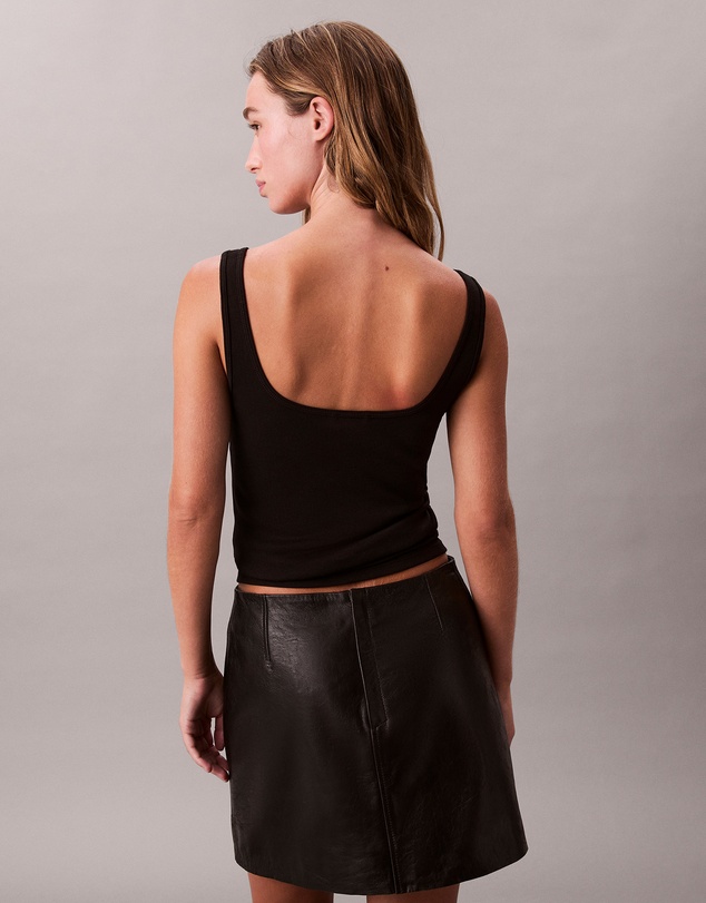 Calvin Klein Jeans - Monologo Rib Scoop Neck Tank Top