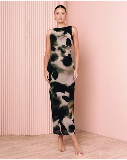 Azzurielle - Mohini Maxi Mesh Dress
