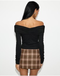 Dazie - Katia Off Shoulder Jersey Top