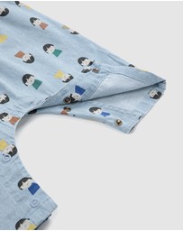 Bobo Choses - Game Pawns All Over Light Denim Overalls - Babies