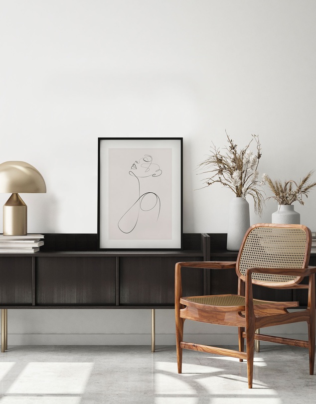 Olive et Oriel - Line Figure V Art Print