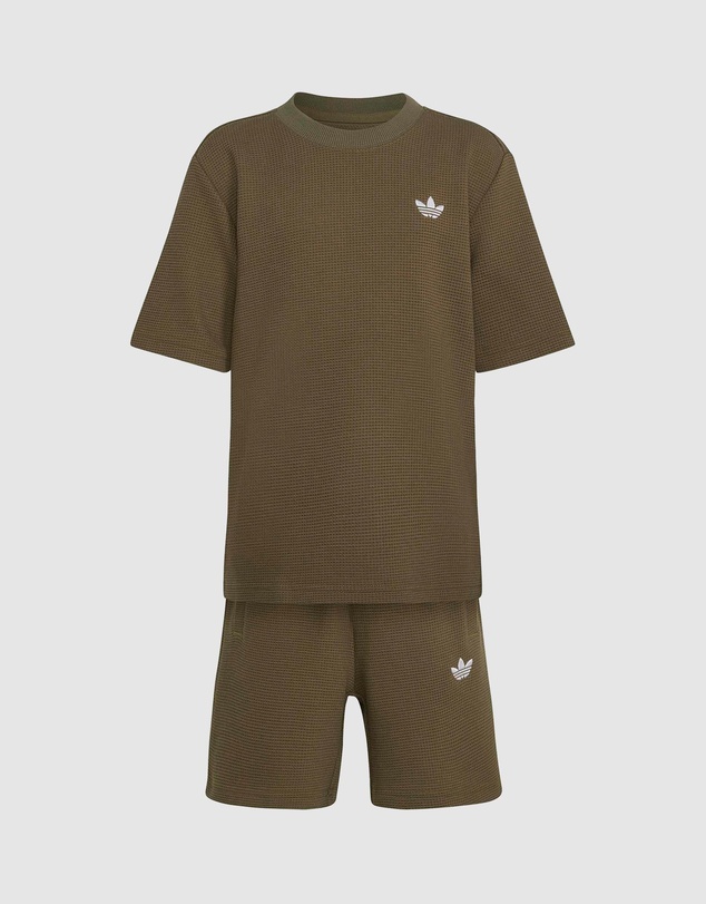 adidas Originals - Loose Waffle Short T-Shirt Set - Kids-Teens