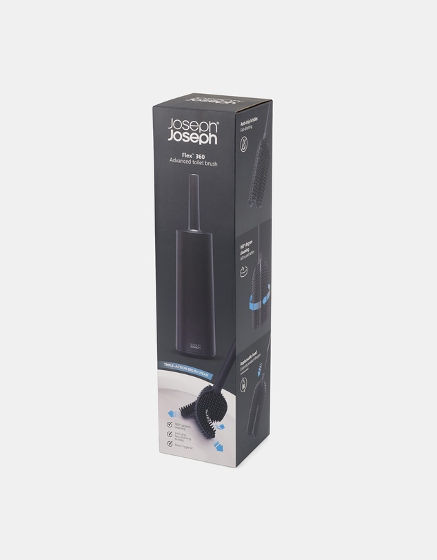 Joseph Joseph - Flex™ 360 Advanced Toilet Brush with Matt Black Finish