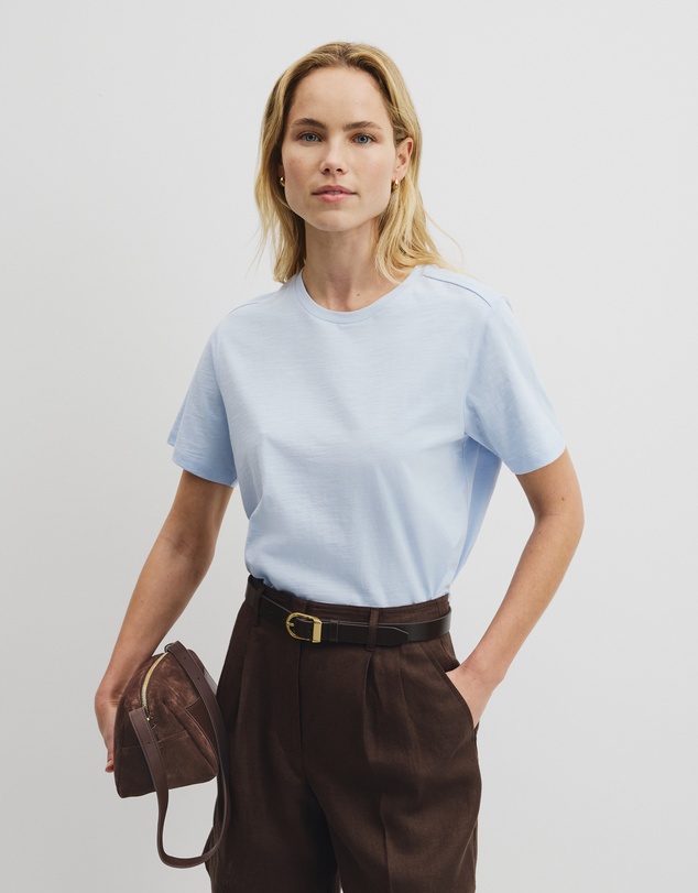 Country Road - Textured Short Sleeve Slub T-shirt