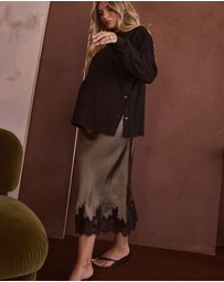 Soon Maternity - Silky Lace Skirt