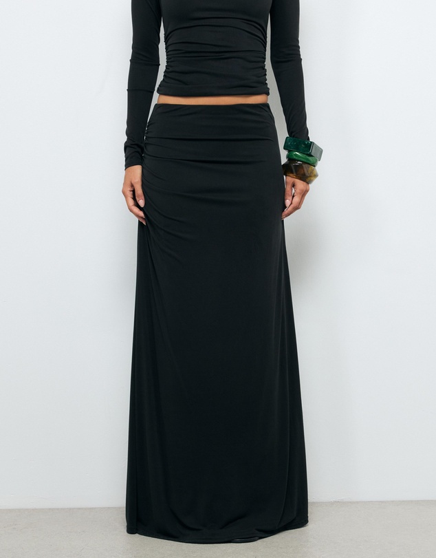 AERE - Ida Cupro Maxi Skirt