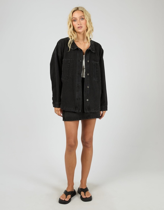 All About Eve - Dale Shacket Washed Black