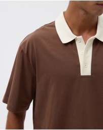 AERE - Organic Cotton SS Rugby Polo